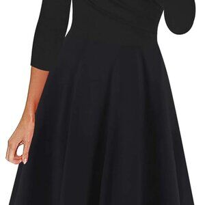 Women's Cotton Blend V-Neck Maternity Nursing Dress Casual Elegant